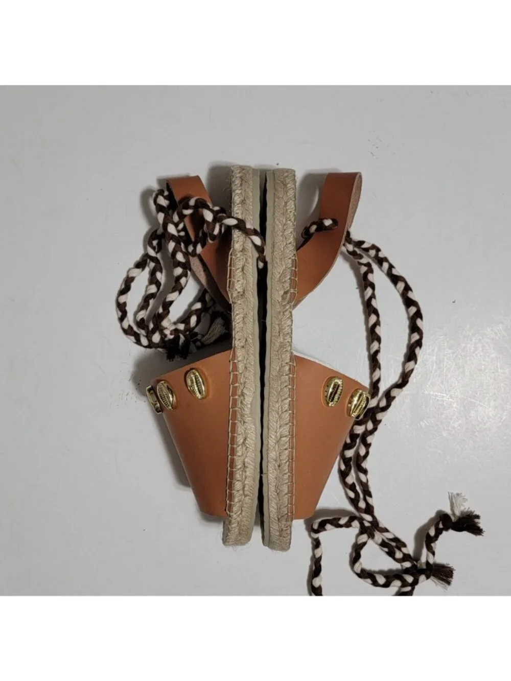 NEW Free People Wander Wrap Espadrilles Boho Chic Mermaid Seashell Womens 8